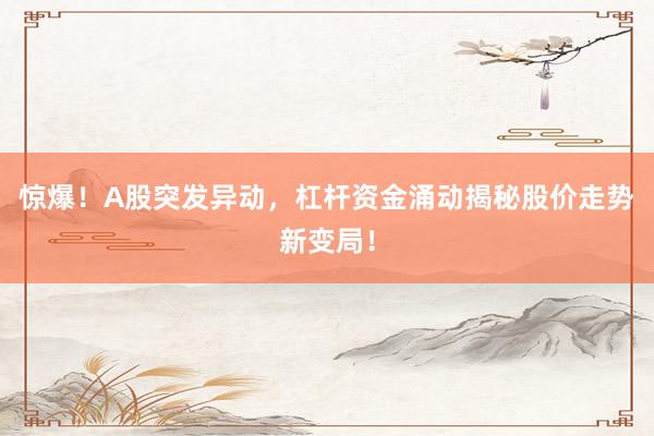 惊爆！A股突发异动，杠杆资金涌动揭秘股价走势新变局！