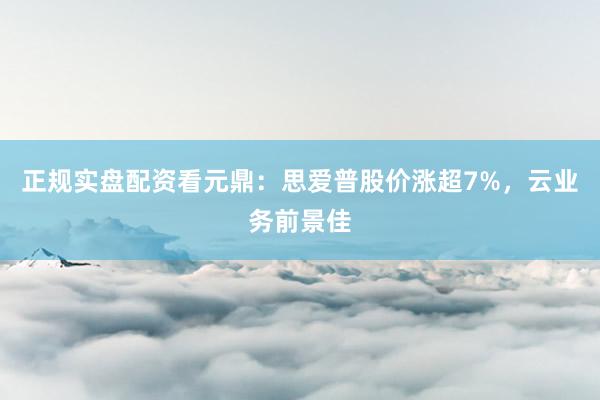 正规实盘配资看元鼎：思爱普股价涨超7%，云业务前景佳