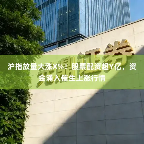 沪指放量大涨X%！股票配资超Y亿，资金涌入催生上涨行情