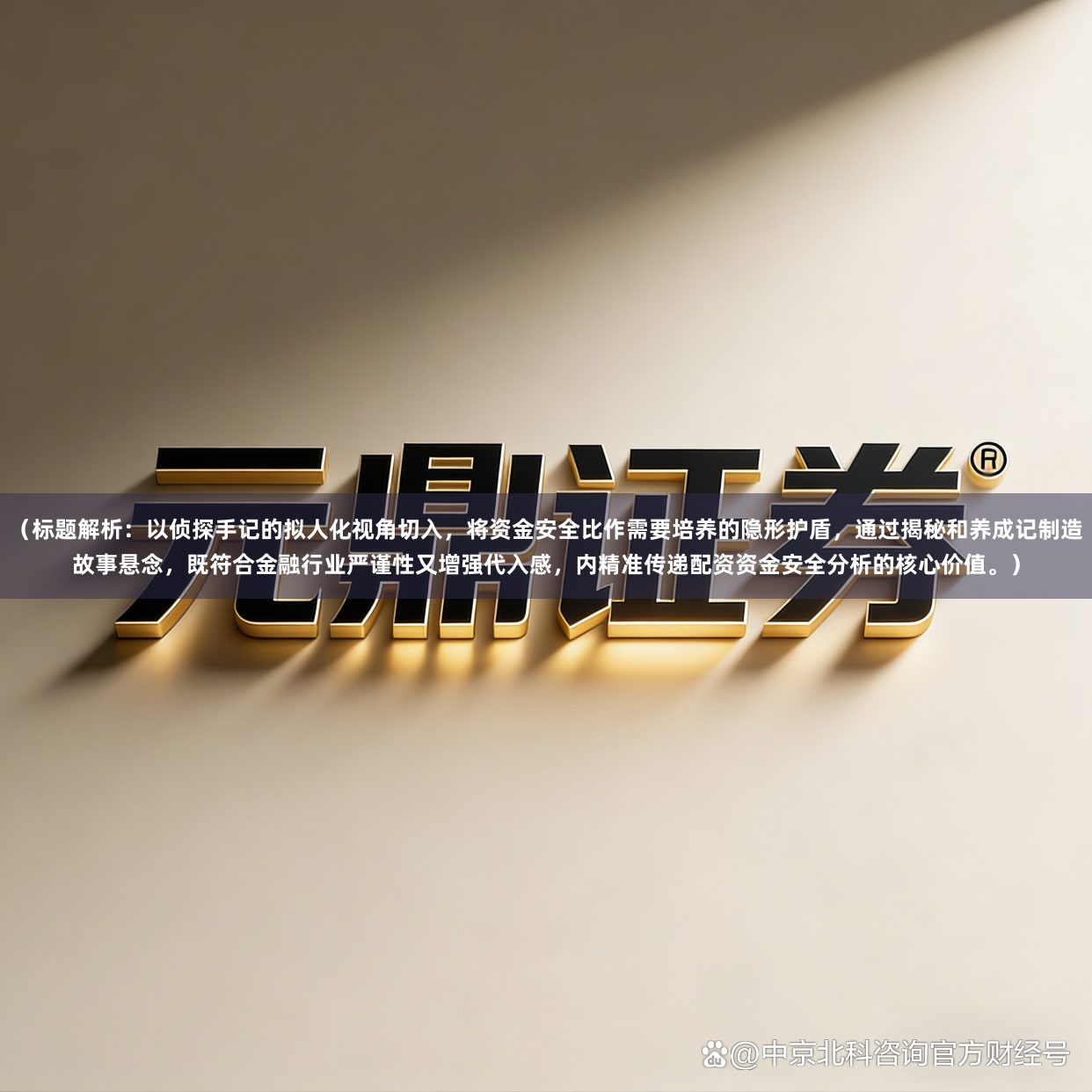 （标题解析：以侦探手记的拟人化视角切入，将资金安全比作需要培养的隐形护盾，通过揭秘和养成记制造故事悬念，既符合金融行业严谨性又增强代入感，内精准传递配资资金安全分析的核心价值。）