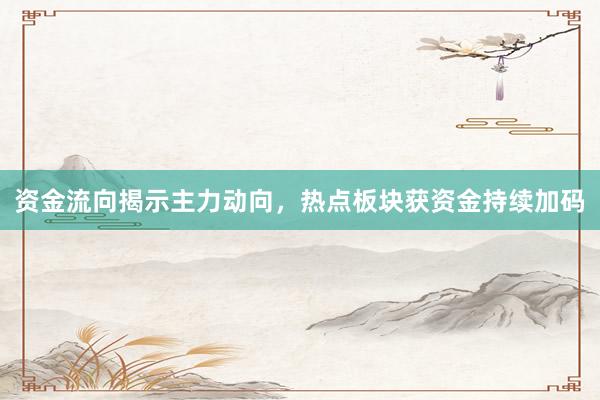 资金流向揭示主力动向，热点板块获资金持续加码