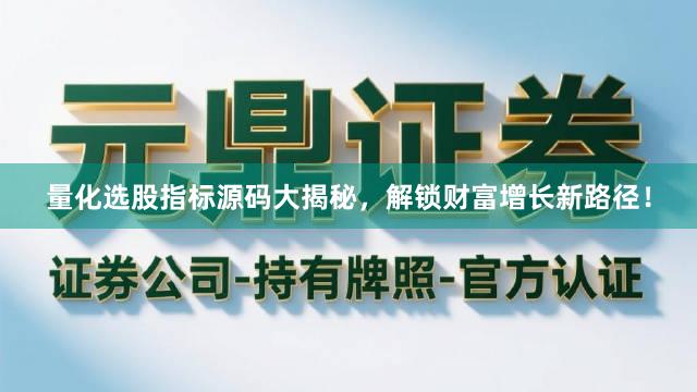量化选股指标源码大揭秘，解锁财富增长新路径！