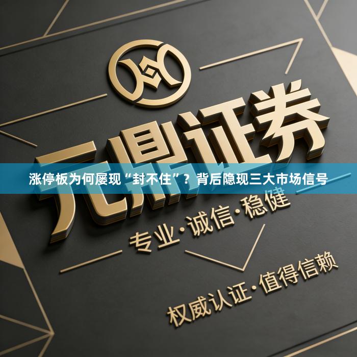 涨停板为何屡现“封不住”？背后隐现三大市场信号