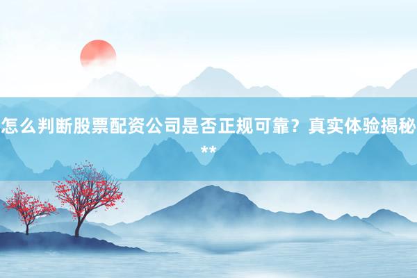 怎么判断股票配资公司是否正规可靠？真实体验揭秘**