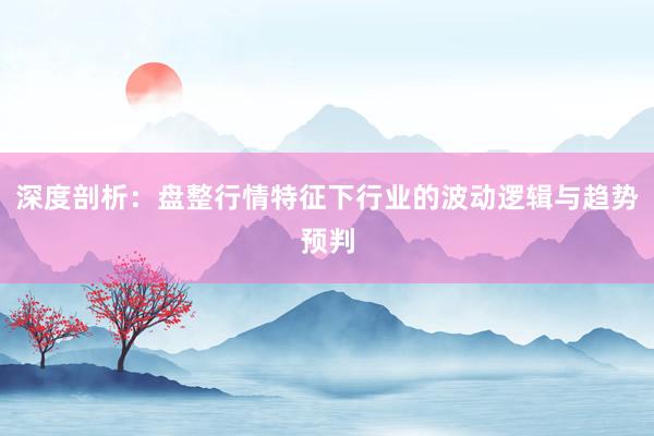 深度剖析：盘整行情特征下行业的波动逻辑与趋势预判