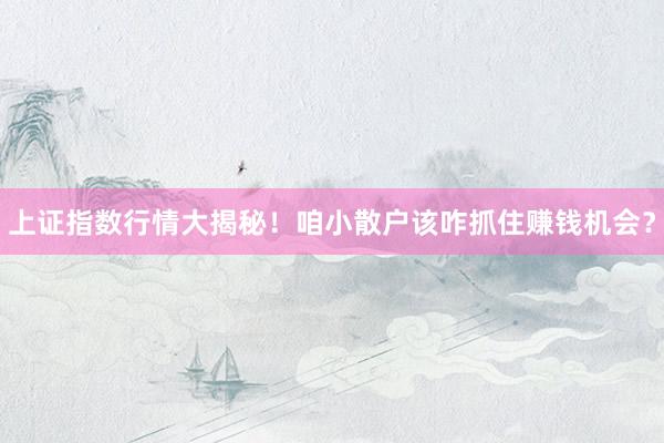 上证指数行情大揭秘!咱小散户该咋抓住赚钱机会?
